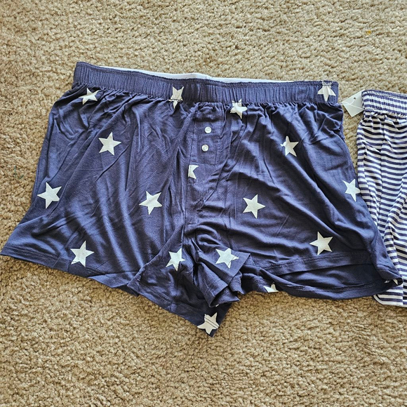 Women's Jenni Sleep Short Set, Small, Navy Stars & Stripes - Picture 2 of 3